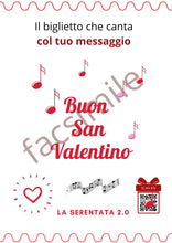 Carica l&#39;immagine nel visualizzatore di Gallery, IL BIGLIETTO CHE CANTA ® Silver San Valentino con dedica personalizzata e serenata di SAN VALENTINO 2.0
